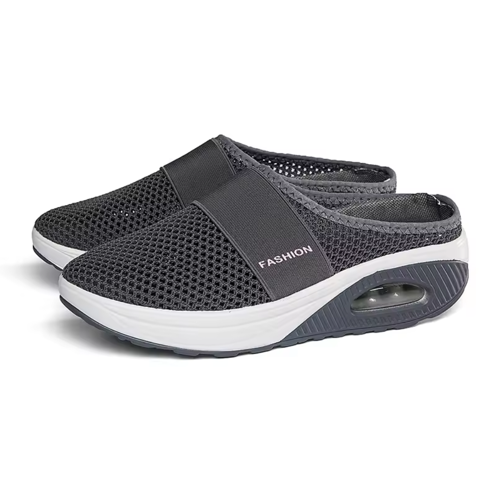 Open instapsneakers voor dames met luchtzool en elastische band