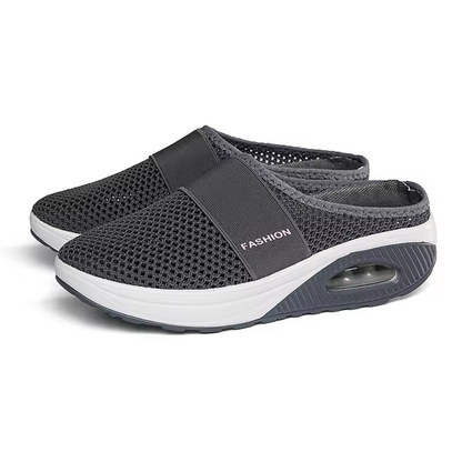 Open instapsneakers voor dames met luchtzool en elastische band