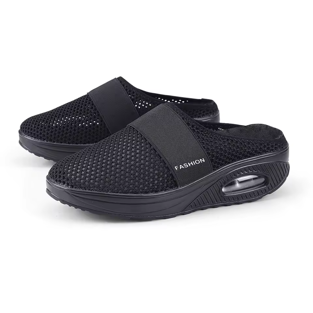 Open instapsneakers voor dames met luchtzool en elastische band