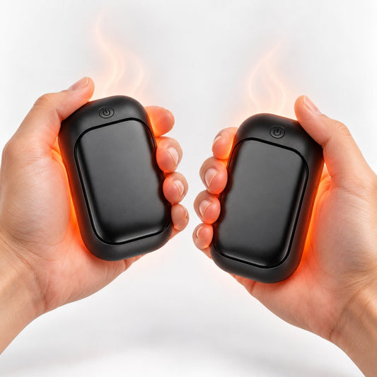 Oplaadbare 2-in-1 handwarmer in twee delen, één voor elke hand - beeld 2