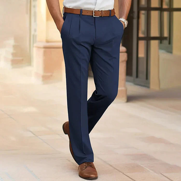 Casual pantalon heren met zakken, stijlvol