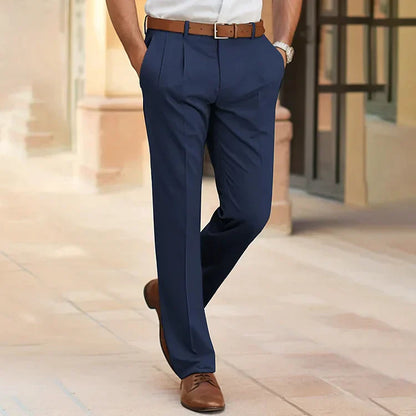 Casual pantalon heren met zakken, stijlvol