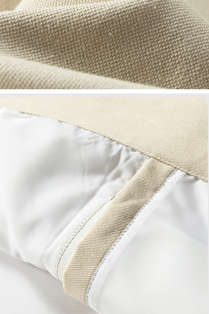Oversized herenjack van twill met drukknopen en borstzakken