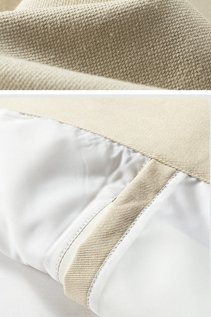Oversized herenjack van twill met drukknopen en borstzakken