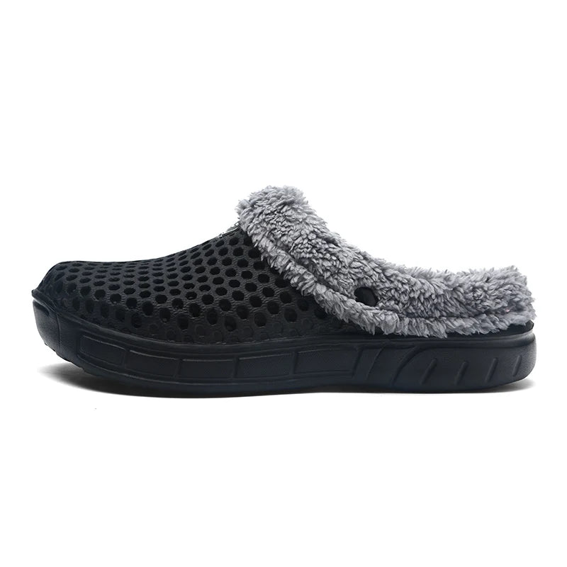 Pantoffels van EVA met gaten, fleece voering en open hiel - beeld 2