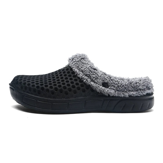 Pantoffels van EVA met gaten, fleece voering en open hiel - beeld 2