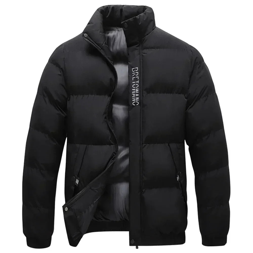 Heren winterjas met kraag