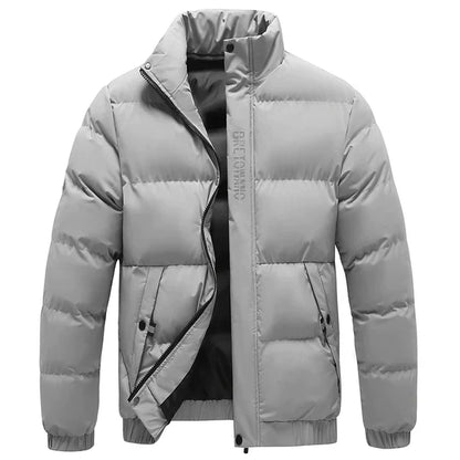 Heren winterjas met kraag