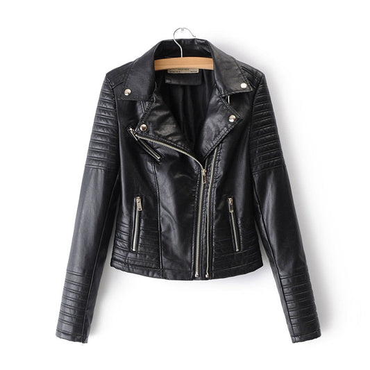 Daniella - Biker Jacket Dames - Tweekleurig - Hoogwaardig Nep Leer