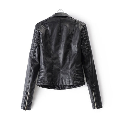 Daniella - Biker Jacket Dames - Tweekleurig - Hoogwaardig Nep Leer