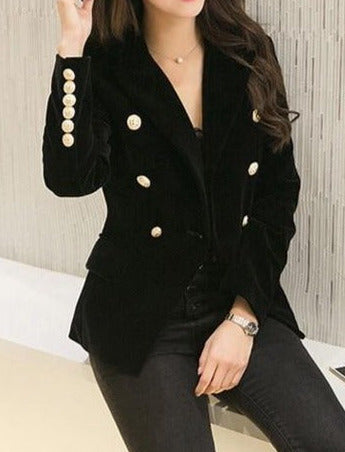 Velvet Blazer - Dames - Luxe stijl met elegante pasvorm en zachte stof