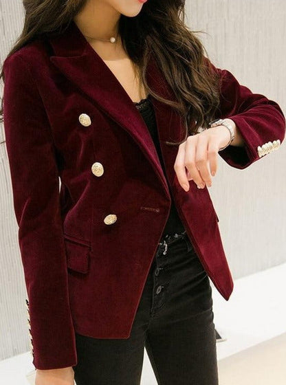 Velvet Blazer - Dames - Luxe stijl met elegante pasvorm en zachte stof