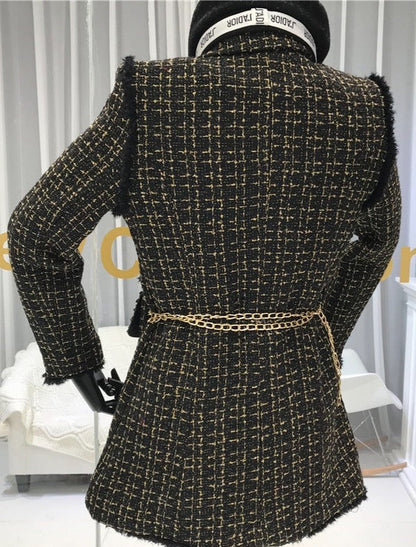 Tweed Blazer - Dames - Elegante Marcia Stijl met Slim Fit Pasvorm en Klassieke Look