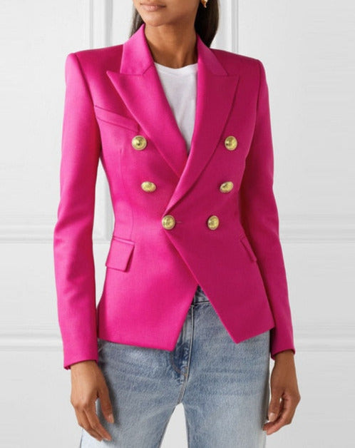 Satin Blazer - Dames - Luxe NELLY Satin Blazer met Strakke Pasvorm en Elegante Glans