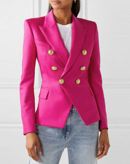 Satin Blazer - Dames - Luxe NELLY Satin Blazer met Strakke Pasvorm en Elegante Glans