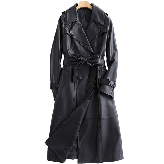 Vintage Leren Trench Coat