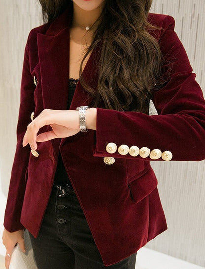 Velvet Blazer - Dames - Luxe stijl met elegante pasvorm en zachte stof