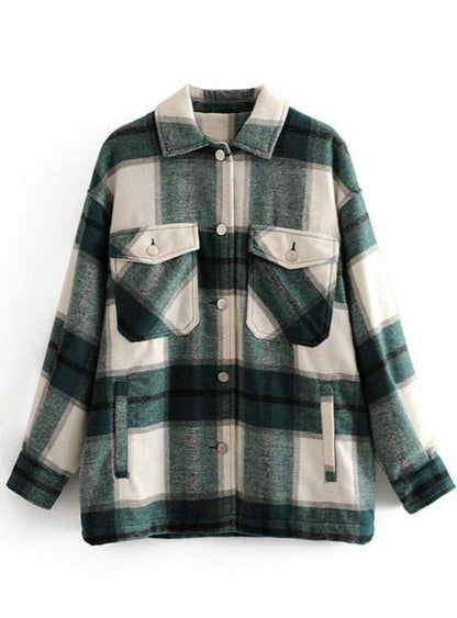 Overshirt - Unisex - Zachte wol, casual plaid stijl met comfortabele pasvorm