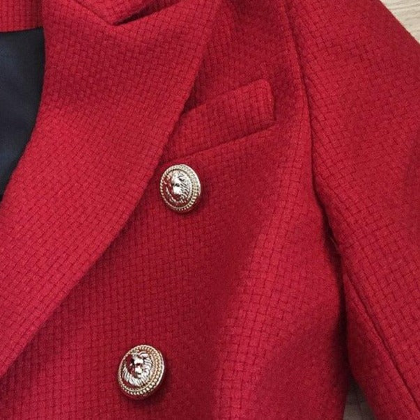 Tweed Blazer - Dames - Dubbelzijdig, Klassiek en Elegant Design