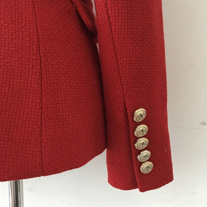 Tweed Blazer - Dames - Dubbelzijdig, Klassiek en Elegant Design