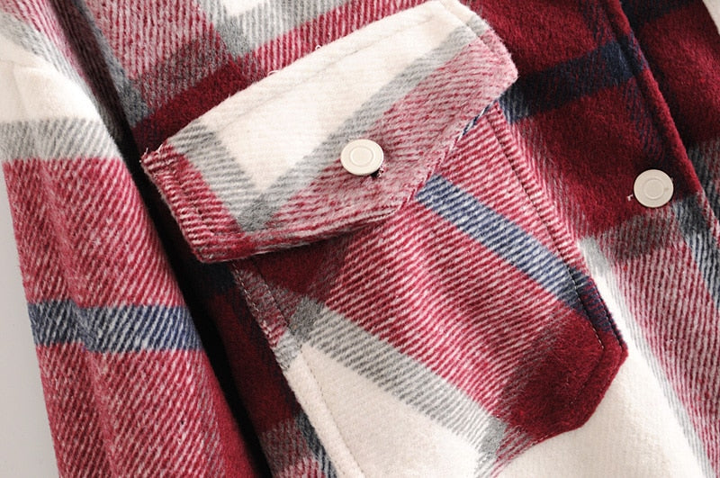 Overshirt - Unisex - Zachte wol, casual plaid stijl met comfortabele pasvorm