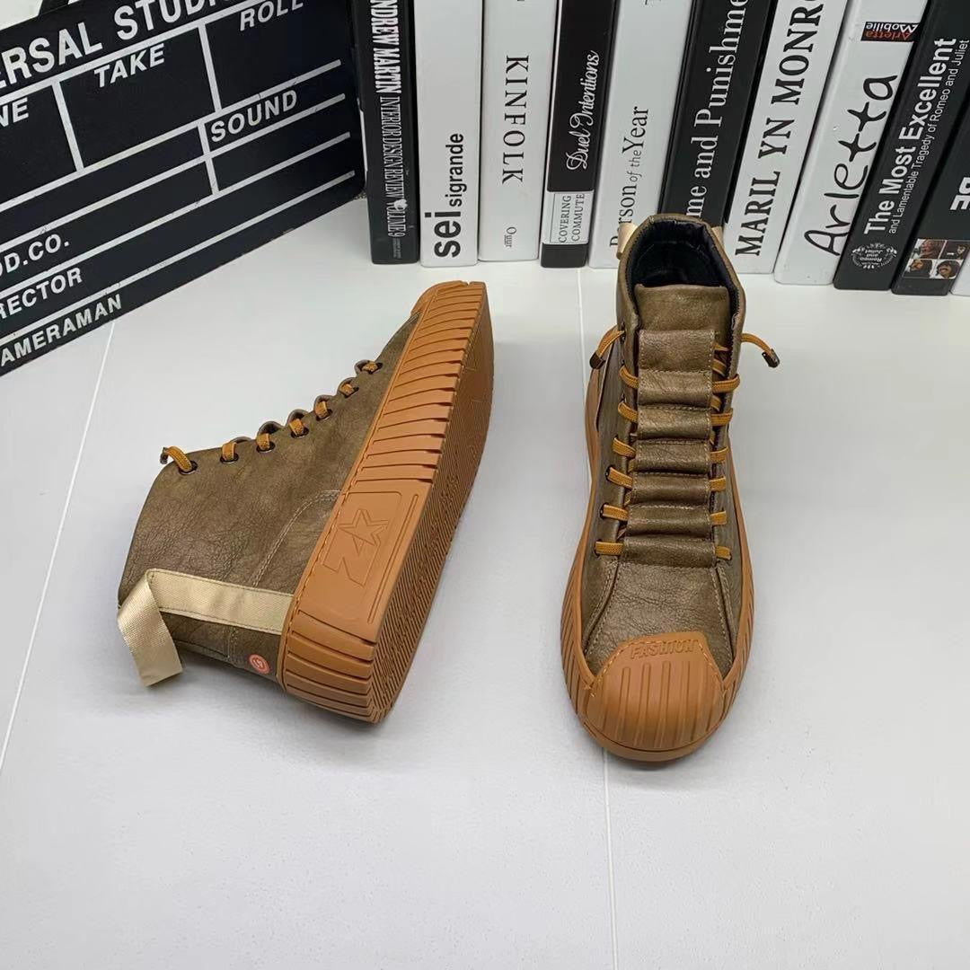 Leren Sneakers Heren - Neutraal Design en Zachte Zool voor Streetwear