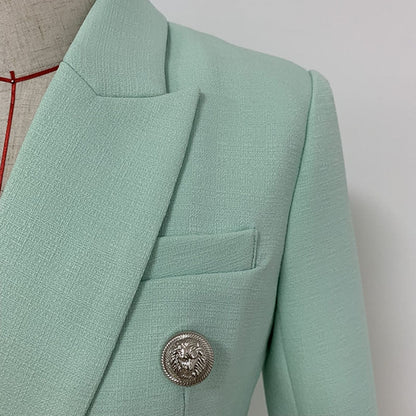 Blazer - Dames - Mintgroene NASTASIA Blazer met Luxe Stijl en Perfecte Pasvorm