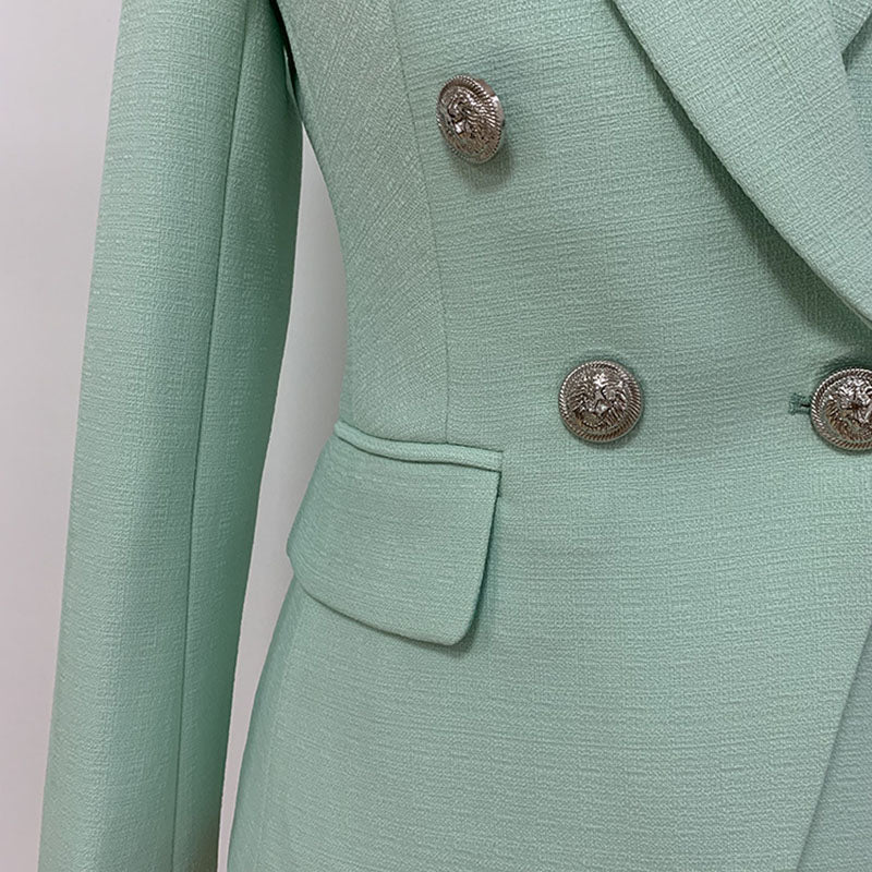 Blazer - Dames - Mintgroene NASTASIA Blazer met Luxe Stijl en Perfecte Pasvorm