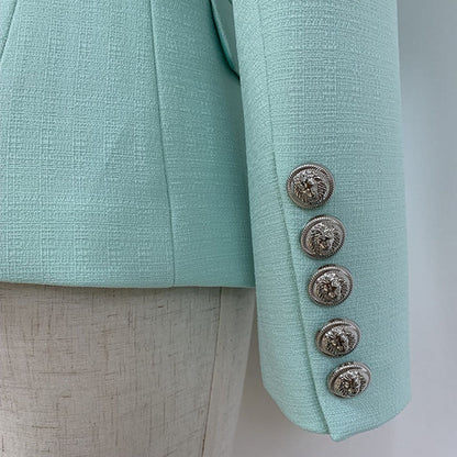 Blazer - Dames - Mintgroene NASTASIA Blazer met Luxe Stijl en Perfecte Pasvorm