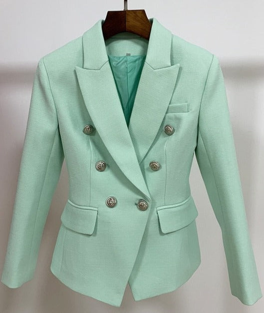 Blazer - Dames - Mintgroene NASTASIA Blazer met Luxe Stijl en Perfecte Pasvorm