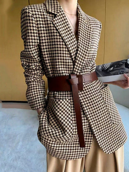 Blazer - Dames - WILD CHECK - Stijlvolle geblokte print, trendy pasvorm, ideaal voor elke gelegenheid