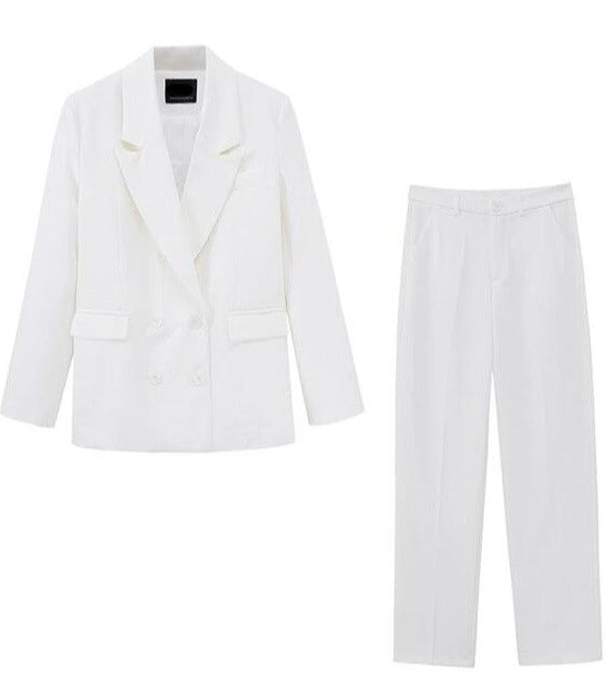 Blazer & Broek Set - Dames - Stijlvolle Blazer en Pants Set van Hoogwaardige Stof met Perfecte Pasvorm