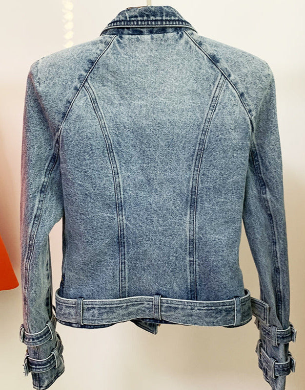 Denim Blazer - Dames - Luxe Blazer met Perfecte Pasvorm en Stijlvolle Afwerking