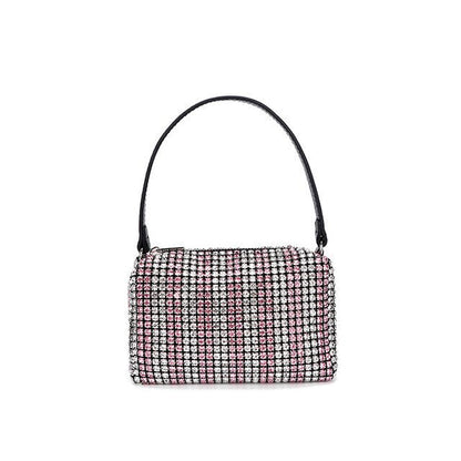 Lily - Lederen Tas met Strass - Polyester Voering