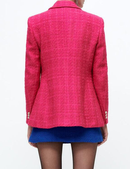 Tweed Blazer - Dames - Stijlvolle kleur met elegante pasvorm