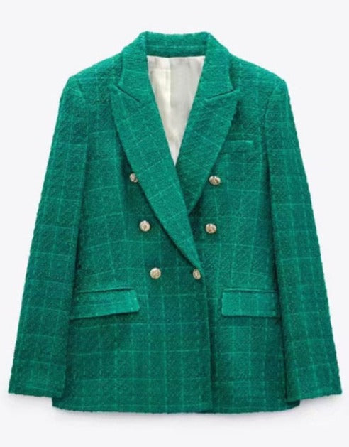 Tweed Blazer - Dames - Stijlvolle kleur met elegante pasvorm