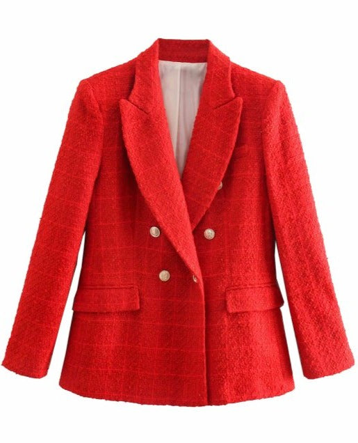 Tweed Blazer - Dames - Stijlvolle kleur met elegante pasvorm