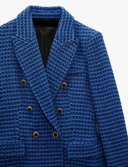 Tweed Blazer - Dames - Stijlvolle kleur met elegante pasvorm