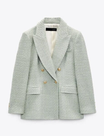 Tweed Blazer - Dames - Stijlvolle kleur met elegante pasvorm