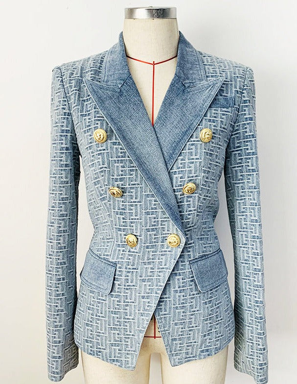 Denim Blazer - Dames - Stijlvolle en comfortabele Chloé blazer van hoogwaardige denim met moderne pasvorm