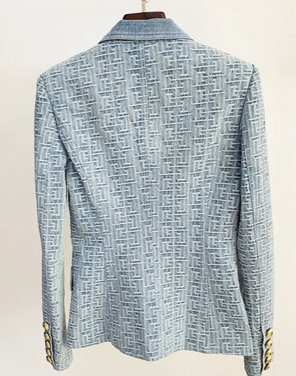 Denim Blazer - Dames - Stijlvolle en comfortabele Chloé blazer van hoogwaardige denim met moderne pasvorm