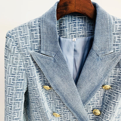 Denim Blazer - Dames - Stijlvolle en comfortabele Chloé blazer van hoogwaardige denim met moderne pasvorm