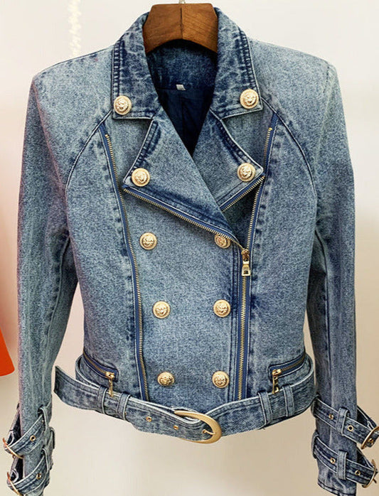 Denim Blazer - Dames - Luxe Blazer met Perfecte Pasvorm en Stijlvolle Afwerking