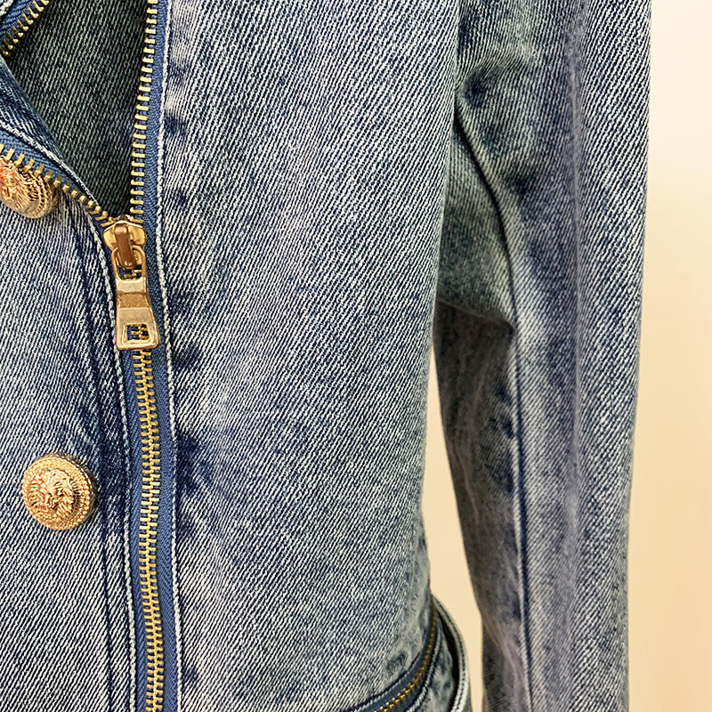 Denim Blazer - Dames - Luxe Blazer met Perfecte Pasvorm en Stijlvolle Afwerking