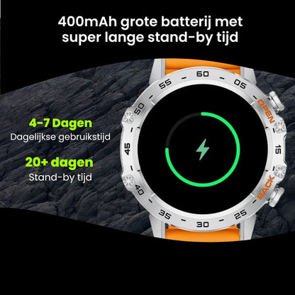 Batterijduur van de robuuste heren smartwatch