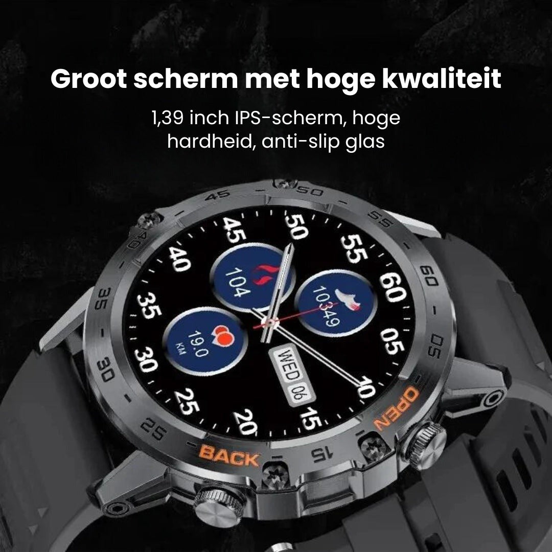 Rond scherm van 1,39 inch van de robuuste heren smartwatch