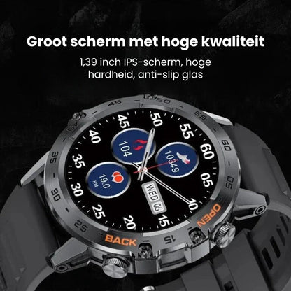 Rond scherm van 1,39 inch van de robuuste heren smartwatch