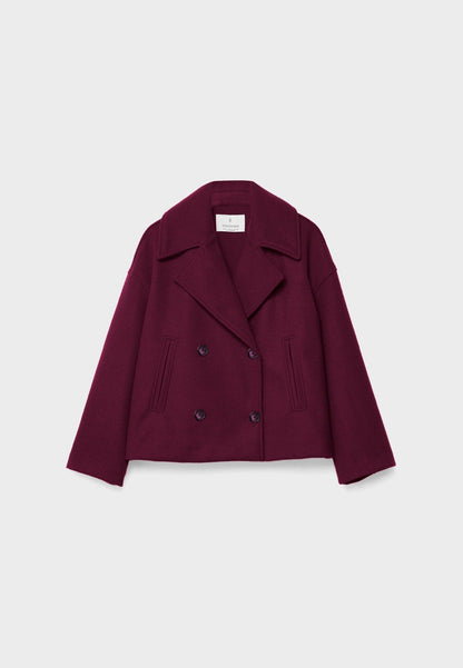 Korean Fashion - Korte Dames Jas met Dubbele Rij Knopen en Tijdloos Design