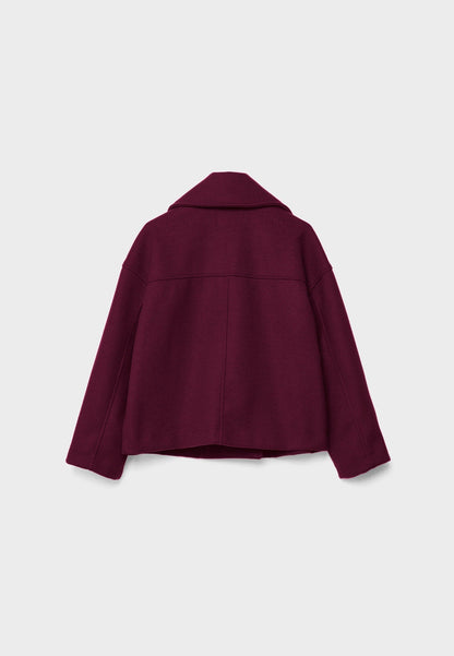 Korean Fashion - Korte Dames Jas met Dubbele Rij Knopen en Tijdloos Design