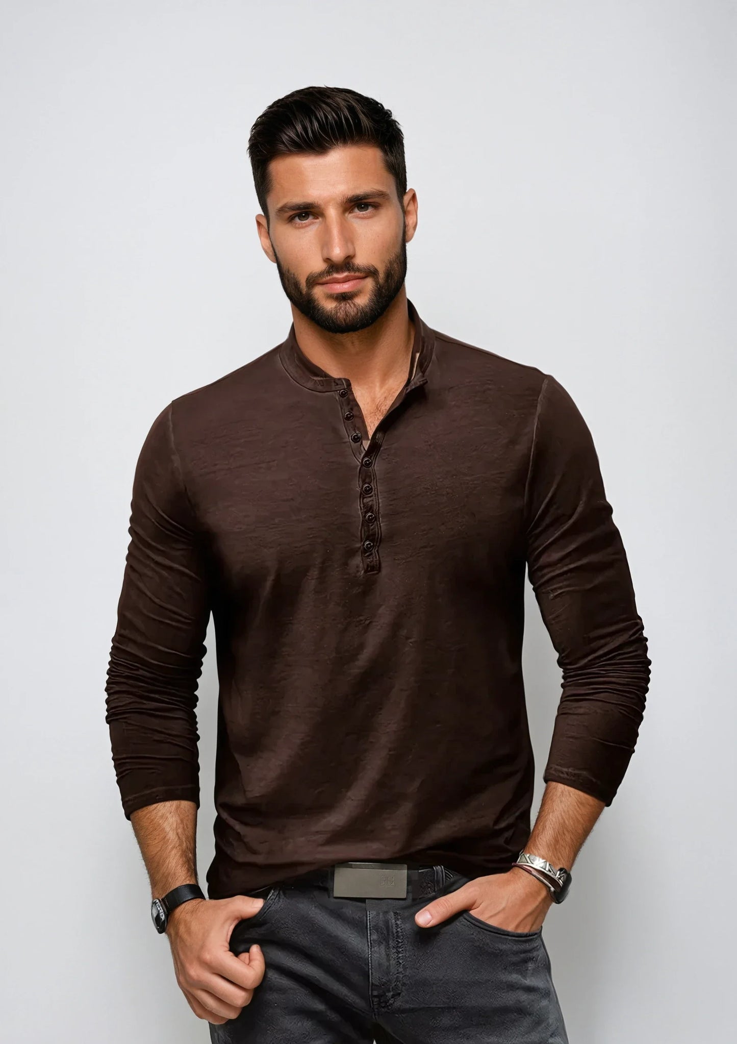 Henley Shirt - Heren  - Regular Fit, Premium Kwaliteit & Tijdloos Design